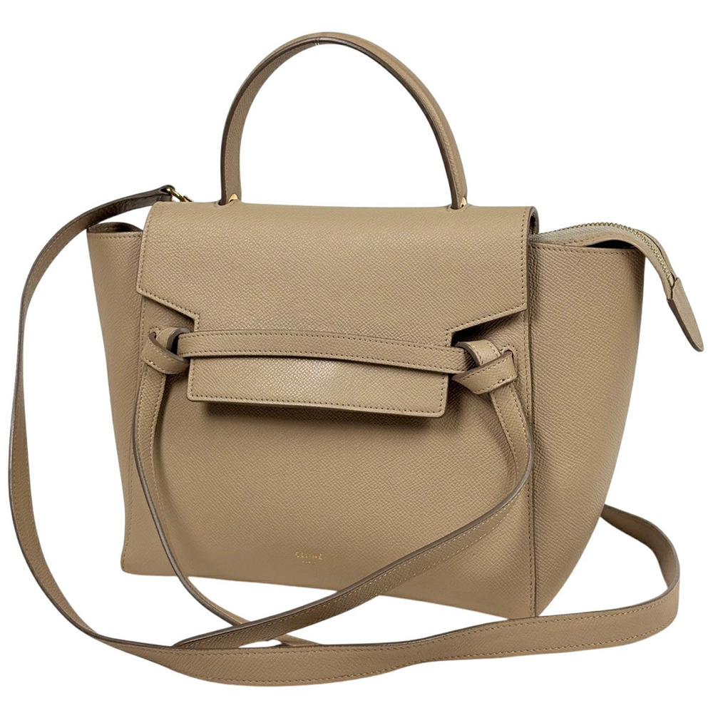 Celine Belt Bag Leather Beige Cream